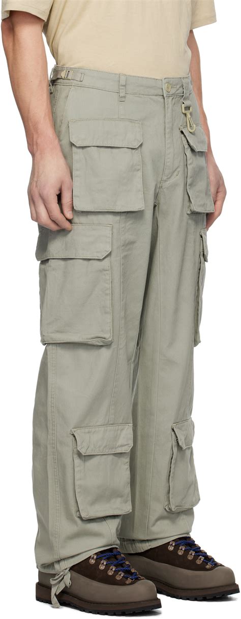 RCOS Green Cotton Cargo Pants RCOS