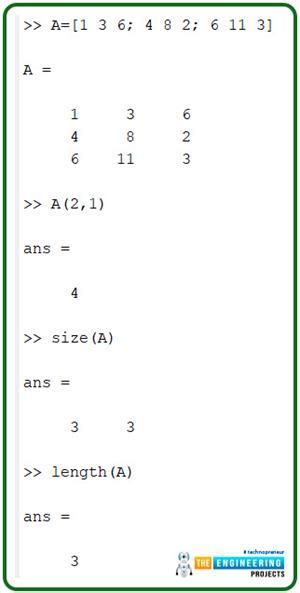 Image result for Matrices Number MATLAB Example