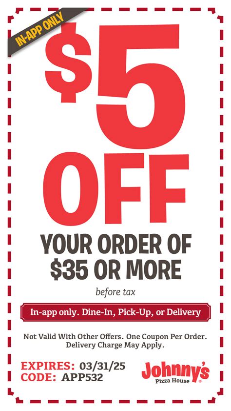 $5 Off Johnny's Pizza House Coupons & Deals (Apr 2025)