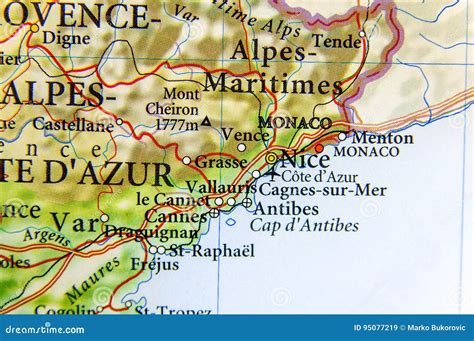 Nice France Map Modern City Map Of Nice, France: Old Town, Castle