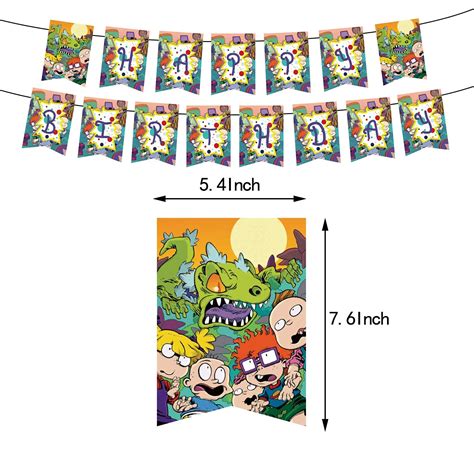 JUNPENG Rugrats Birthday Theme Party Decorations and Supplies for 1st ...
