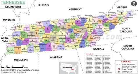 Time zones map tennessee - lermery