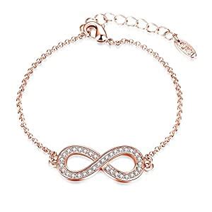 Buy Shining Diva Fashion Infinity Crystal Charm Bracelet for Women and ...