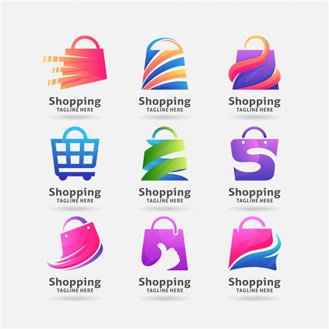 Premium Vector | Collection of shopping bag logo design