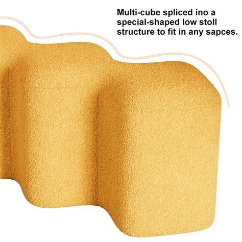 Buy Wooden Twist Molecule Entryway Boucle Upholstered Ottoman Bench ...