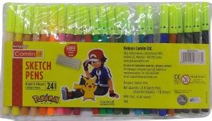 Flipkart.com | Camlin POKEMON SERIES 24 COLOR SKETCH PEN Nib Sketch Pens