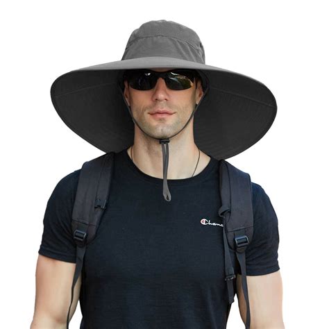 ilfioreemio Super Wide Brim Sun Hat for Men UPF50+ UV Protection ...