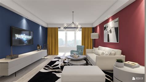 美式三室一厅3d装修效果图-躺平设计家