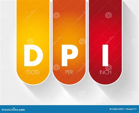 DPI - Dots Per Inch Acronym, Technology Concept Background Stock Illustration - Illustration of ...