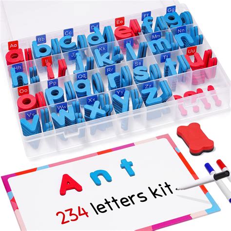 JOYNOTE Classroom Magnetic Letters Kit 234 Pcs with Double-Side Magnet ...
