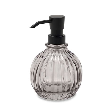 Shop Black Ribbed Glass Soap Dispenser - at Best Price Online in India