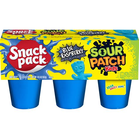 Buy Snack Pack Sour Patch Kids Juicy Gels, Blue Raspberry, 3.25 Oz, 6 ...