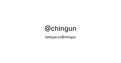 @chingun — Teletype
