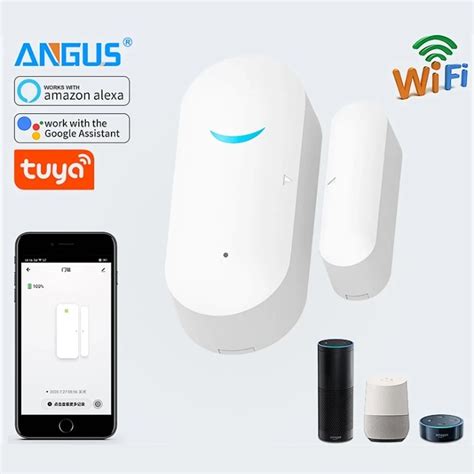 Angus aw201 tuya smart wifi door window open closed sensor home burglar ...