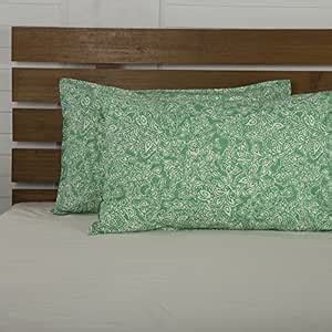 Buy Maspar Indienne Print Green Pillow Cover Set of 2 (InHouse ...