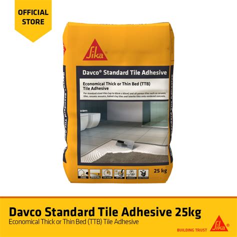 SIKA DAVCO Standard Tile Adhesive 25kg | Shopee Philippines