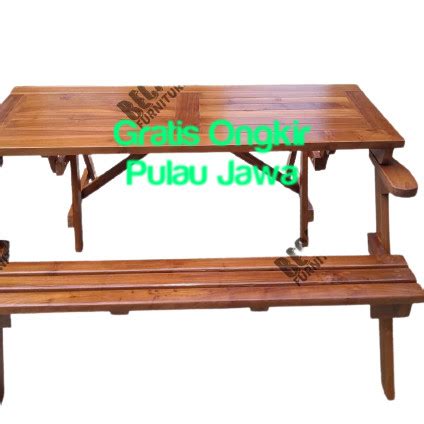 Jual meja kursi lipat kayu jati untuk cafe dan rumah - plitur - Kab ...