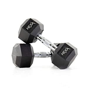 Buy HEXA fitness Hex Dumbbells Set, Fitness Heavy Duty Solid Caste Iron ...
