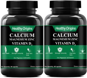 Healthy Origins Advanced Calcium with Mag Zinc & Vitamin D3 (120) Ultra ...