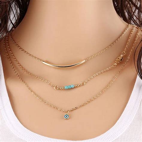 Layered Necklace - Buy Double Chain Necklace Online at Best Prices in ...