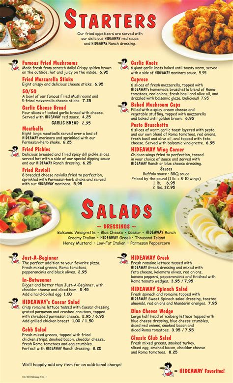 Hideaway Pizza Overview of Services - Bob Paltrow Design