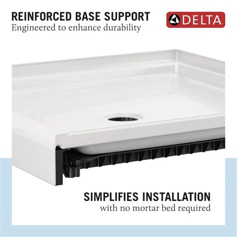 Shop Delta EverEdge 60x32 Shower Base Pan & Wall Panel Alcove Surround ...