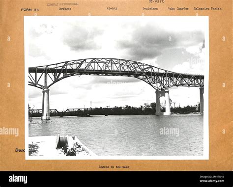 Calcasieu River Bridge, Lake Charles, Louisiana, on US 90. Original ...