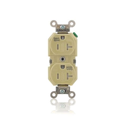 Leviton WALL FIXTURE 5-20R RECEP WR TR IVORY TWR20-I | Zoro