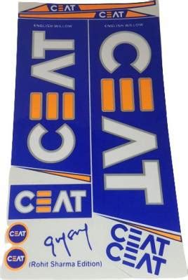 Kyrios Ceat Rohit Sharma Signature Cricket Bat Sticker Bat Sticker ...