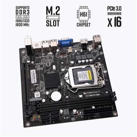 Zebronics H61NVMe - LGA 1155 Socket - Motherboard