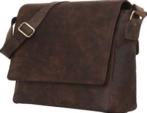 Leaderchi Brown Sling Bag Genuine Leather Unisex Messenger Bag (Brown ...