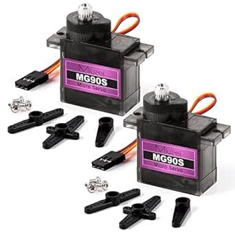 Miuzei MG90S 9G Micro Servo Motor Metal Geared Motor Kit for RC Car ...
