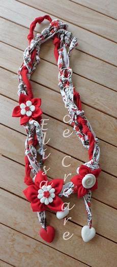 collane con fiori di stoffa collana in fettuccia con fiori di stoffa e quot pietre collane con fiori di stoffa collana in fettuccia con fiori di stoffa e quot pietre