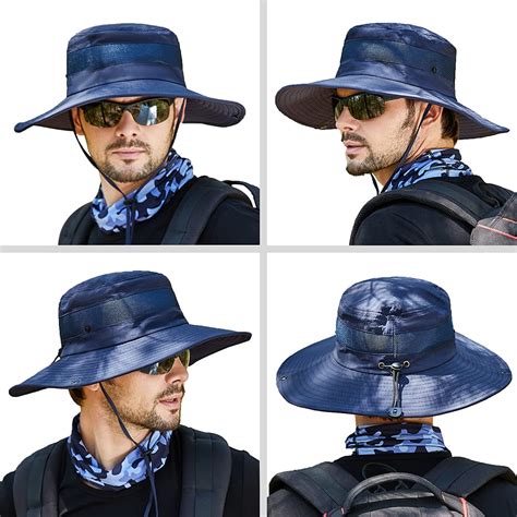 Buy Muryobao Men Boonie Hat UPF 50+ Summer Sun Hat UV Protection Wide ...