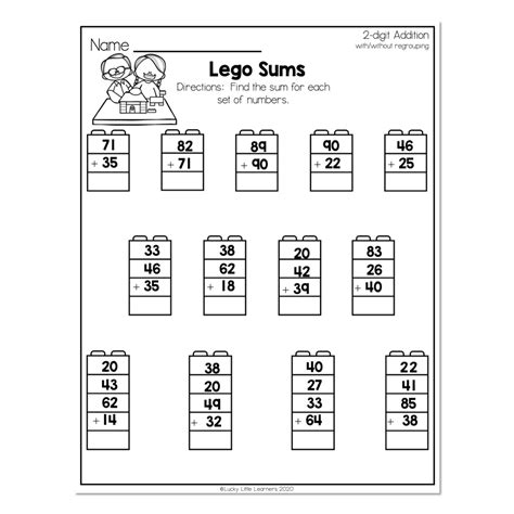 Image result for 2nd Grade Math Worksheets 2 Digits