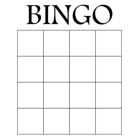 Blank bingo template pdf – Artofit