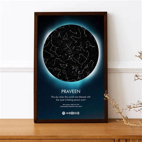 Buy Personalized Star Map with Spotify Song Code online from Adefex Store