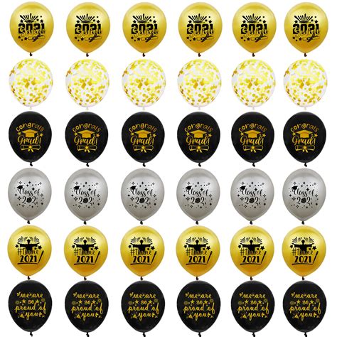 Graduation Balloons 2022 Black And Gold Graduation Party Decorations ...