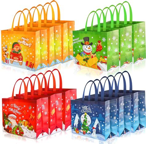 Amazon.com: SULOLI 12 Pack Large Christmas Tote Bags with Handles ...