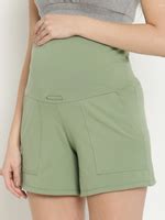 Cotton Maternity Full-Panel Comfy Shorts - Black