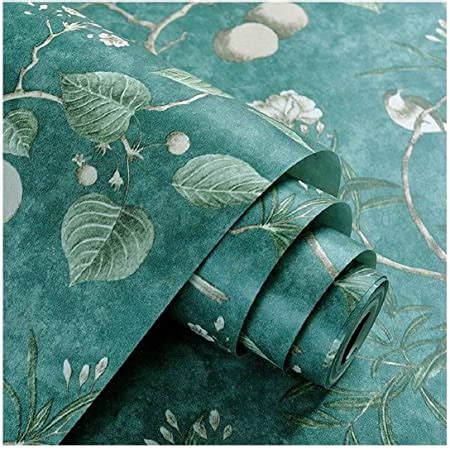 Vinyl Peel And Stick, Self Adhesive Vintage Flower Trees Birds ...