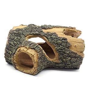 Aihotim Log Resin Hollow Tree Trunk Ornament, Fish Tank Decoration Wood ...