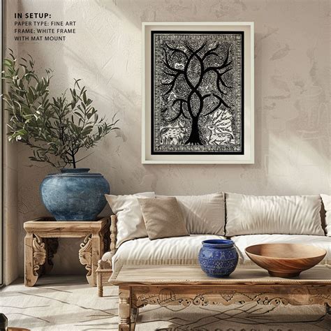 Life of Tree with Deer Madhubani Art: Buy Madhubani Paintings & Art ...