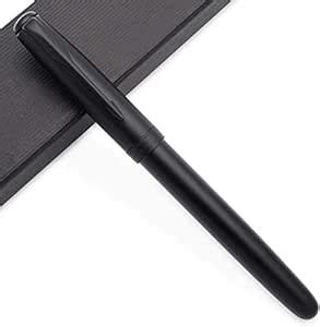 SCHMIDT 75 matte black Fountain Pen, Frosted Black, Fine Nib With Ink ...