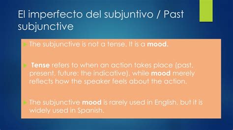 PPT - Mastering the Imperfect Subjunctive in Spanish PowerPoint ...