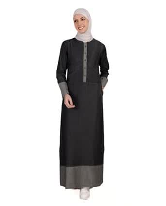 Buy IDH London Midnight Chic Fine Denim Jilbab Medium at Amazon.in