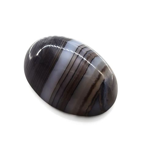 12.5Ct Natural Black and Grey Sulemani Hakik Oval Gemstone – Karizma Jewels