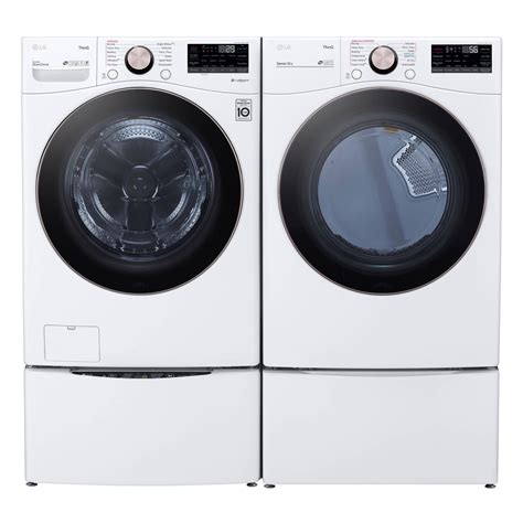 Shop LG TurboWash 360 Steam Stackable White Washer & Electric Dryer Set ...