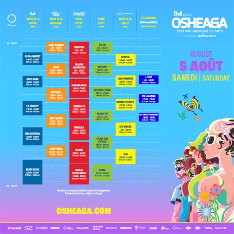 Osheaga 2023 | Lineup | Tickets | Schedule | Map | Set Times | Dates ...