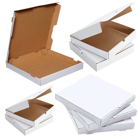 Buy 10 x Pizza Boxed 7" Flat Cardboard Postal Takeaway Style Plain ...